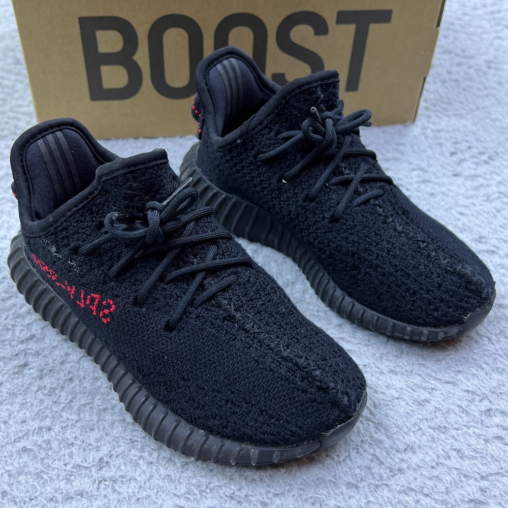 Adidas Yeezy Boost 350 V2 Infant Black/Red BB6372 Kids Size 10K‎ SPLY-350 in Box